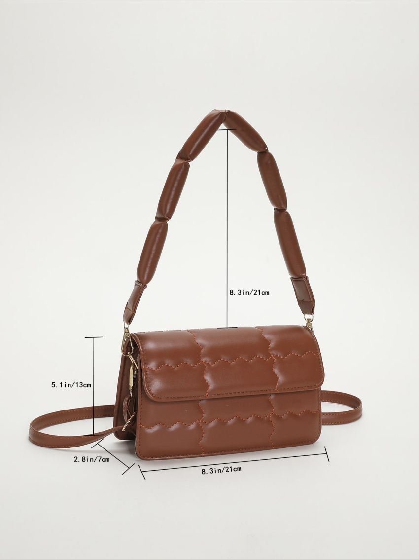 Quilted Flap Square Bag