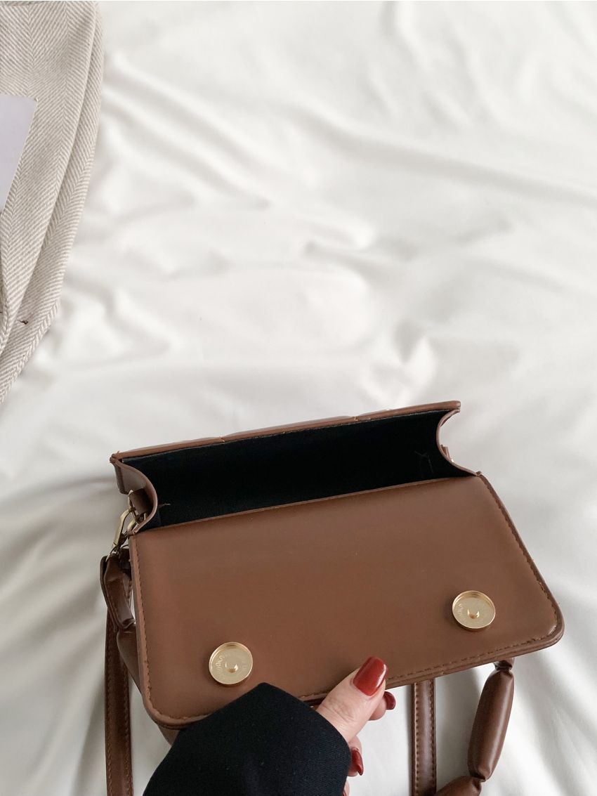 Quilted Flap Square Bag