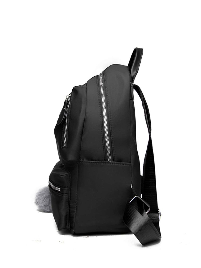 Pom Pom Decor Minimalist Classic Backpack