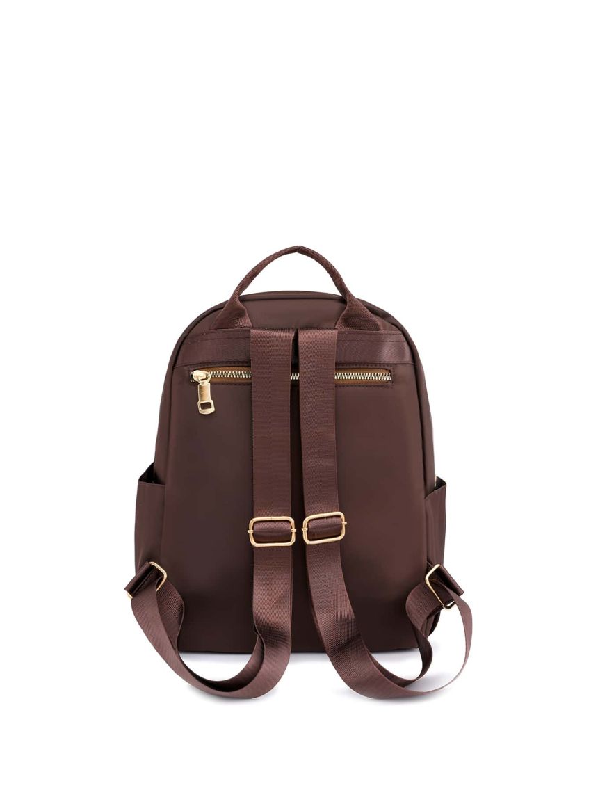 Metal Decor Functional Backpack