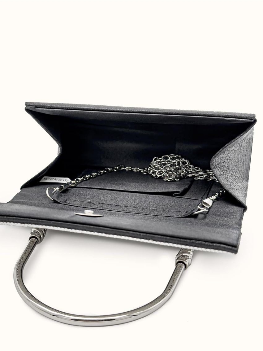 Mini Rhinestone Decor Flap Square Bag