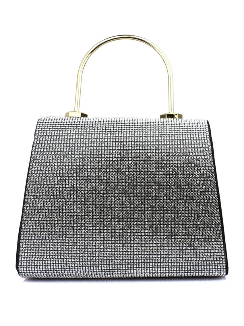 Mini Rhinestone Decor Flap Square Bag