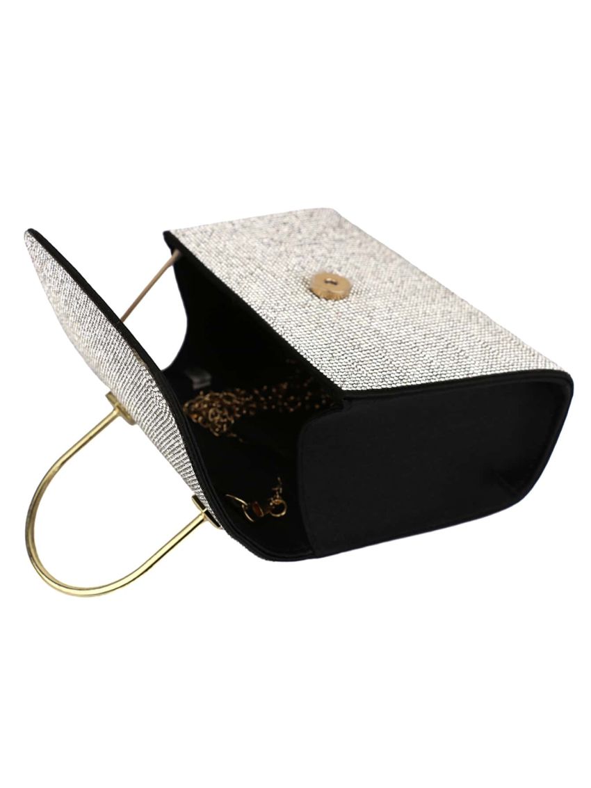 Mini Rhinestone Decor Flap Square Bag