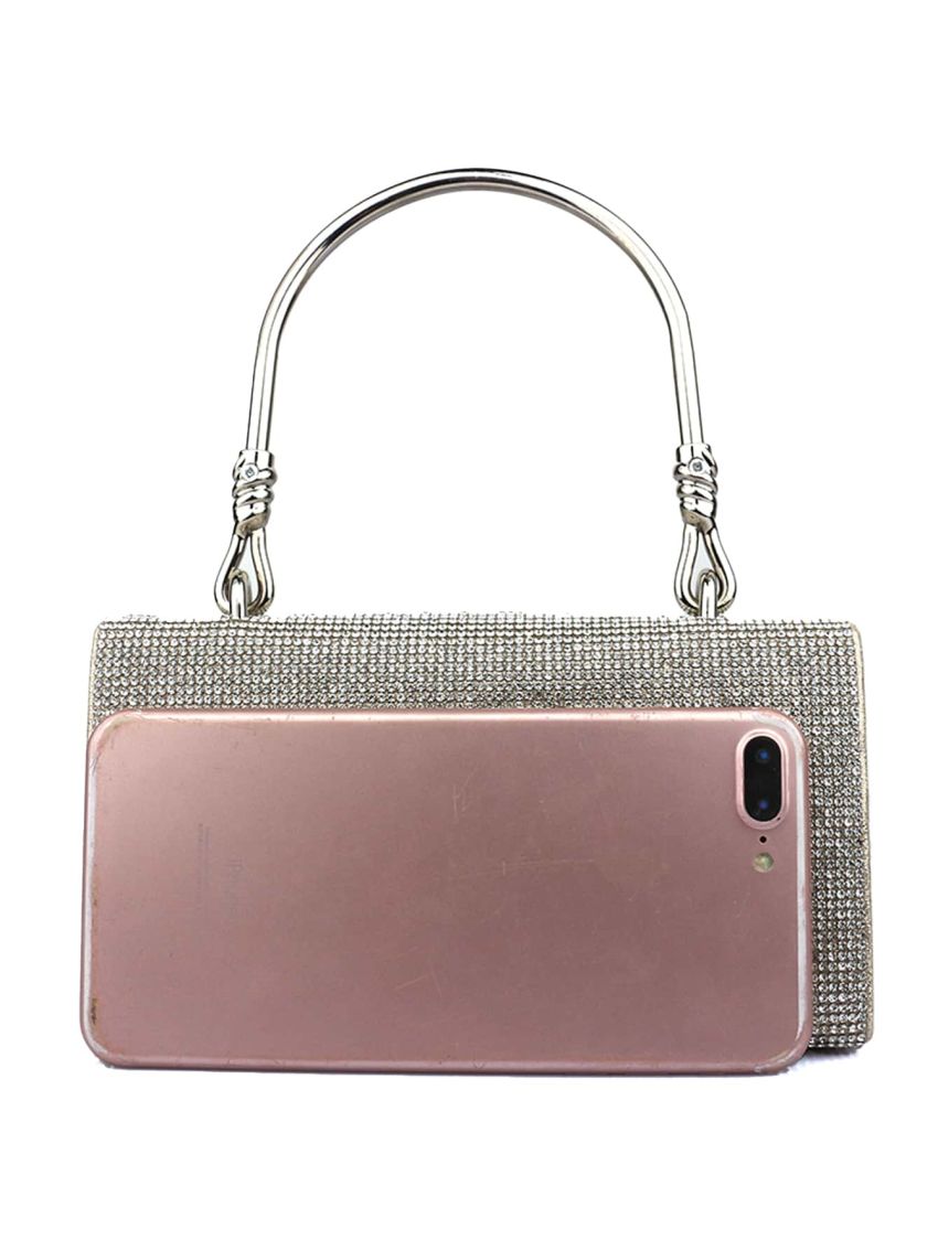 Mini Rhinestone Decor Square Bag