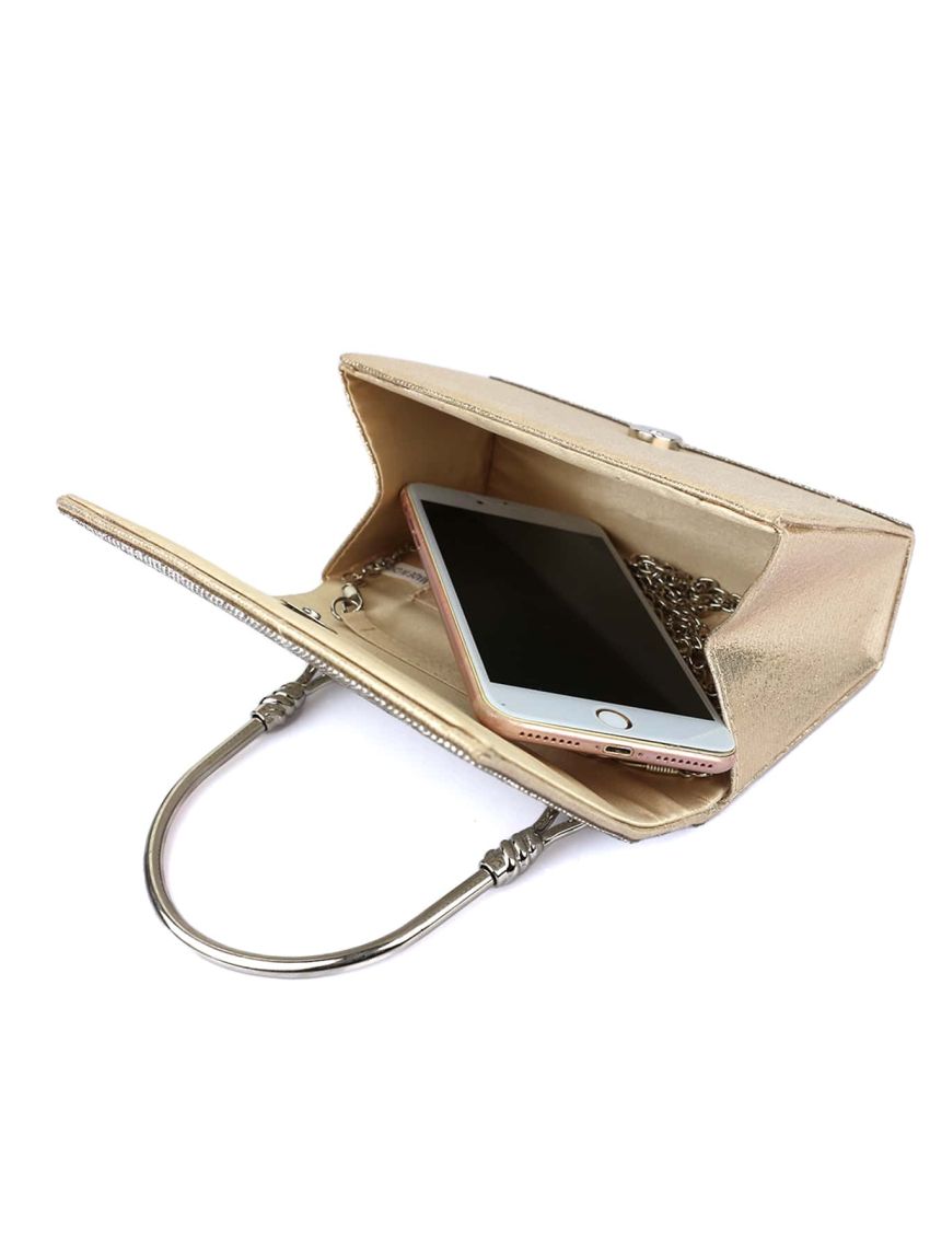 Mini Rhinestone Decor Square Bag