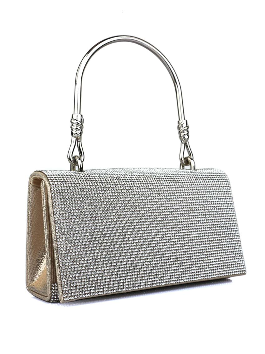 Mini Rhinestone Decor Square Bag