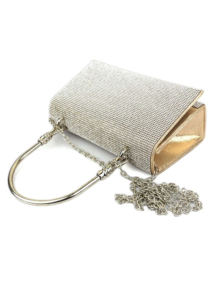 Mini Rhinestone Decor Square Bag