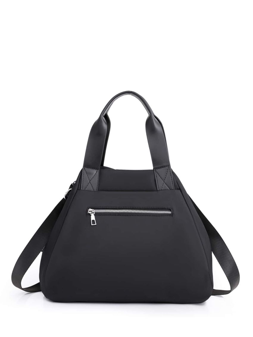 Minimalist Metal Decor Shoulder Tote Bag