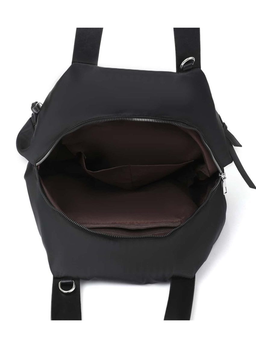 Minimalist Metal Decor Shoulder Tote Bag