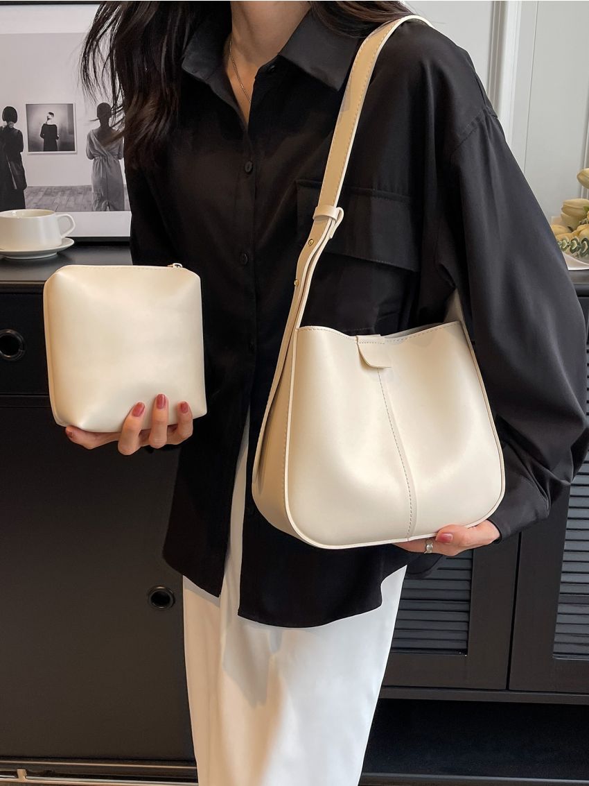 Minimalist Square Bag With Inner Pouch