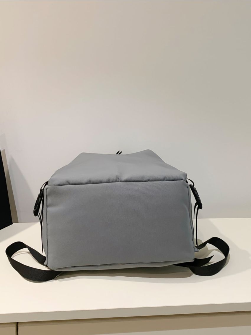 Letter Patch Decor Functional Backpack