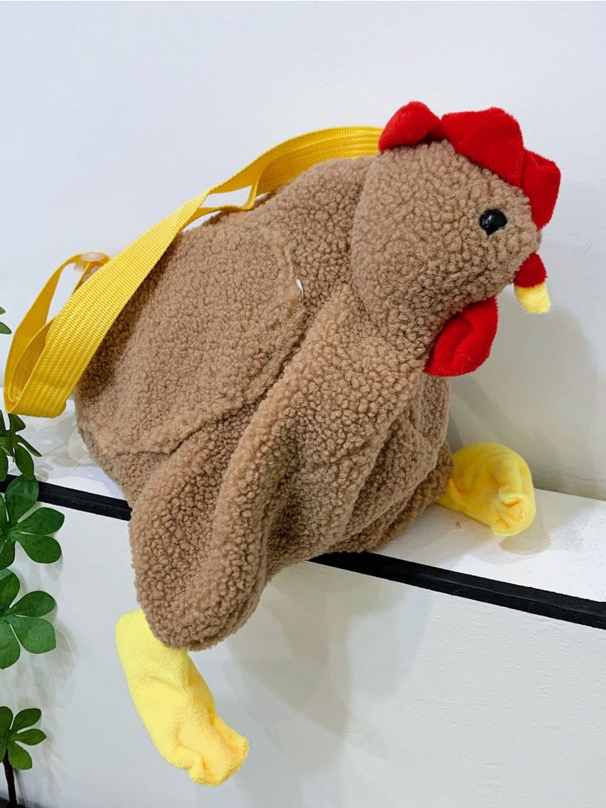 Chicken Design Fluffy Crossbody Bag