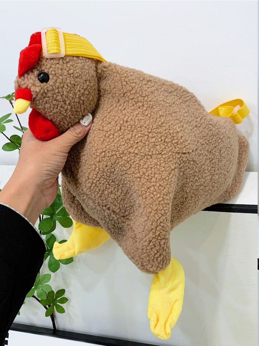 Chicken Design Fluffy Crossbody Bag