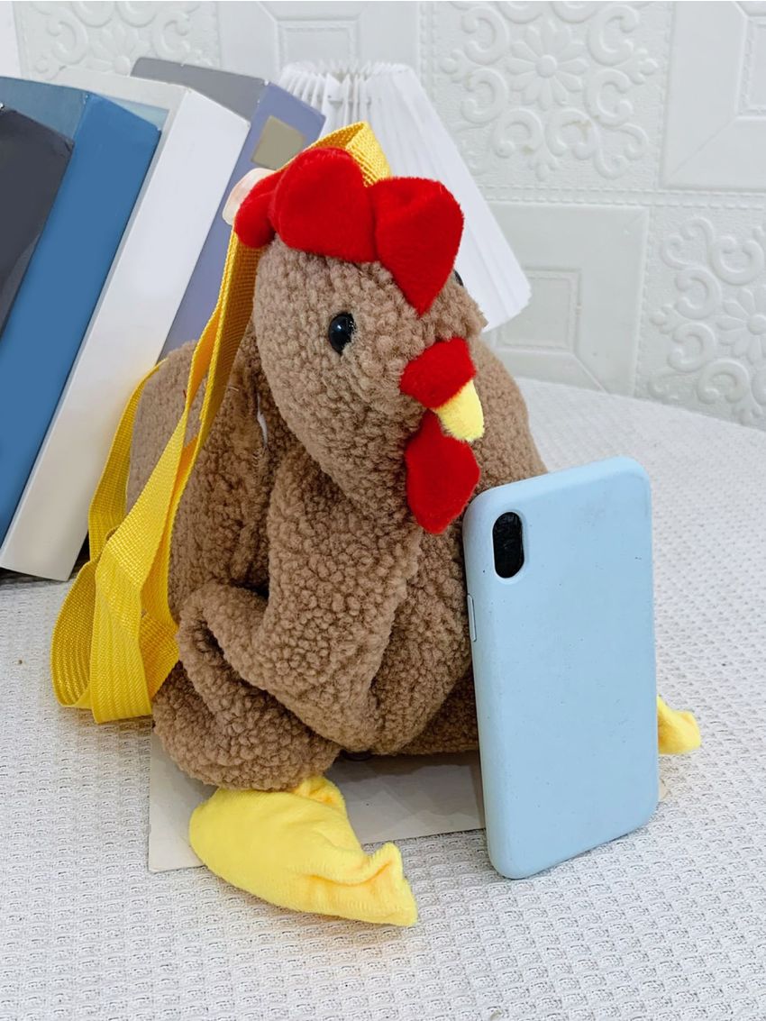 Chicken Design Fluffy Crossbody Bag