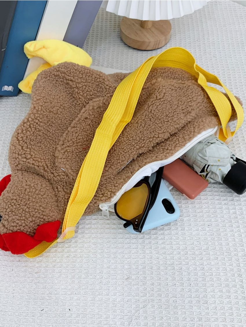 Chicken Design Fluffy Crossbody Bag