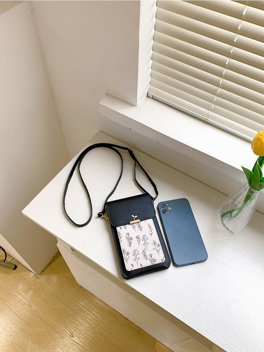 Flower Graphic Square Bag Mini Flap