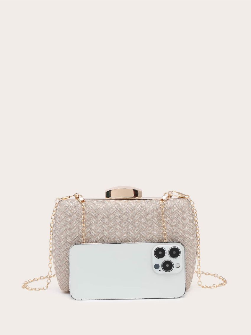 Mini Rhinestone Decor Chain Evening Bag