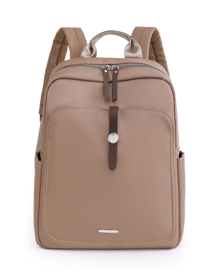 Color Block Metal Decor Classic Backpack
