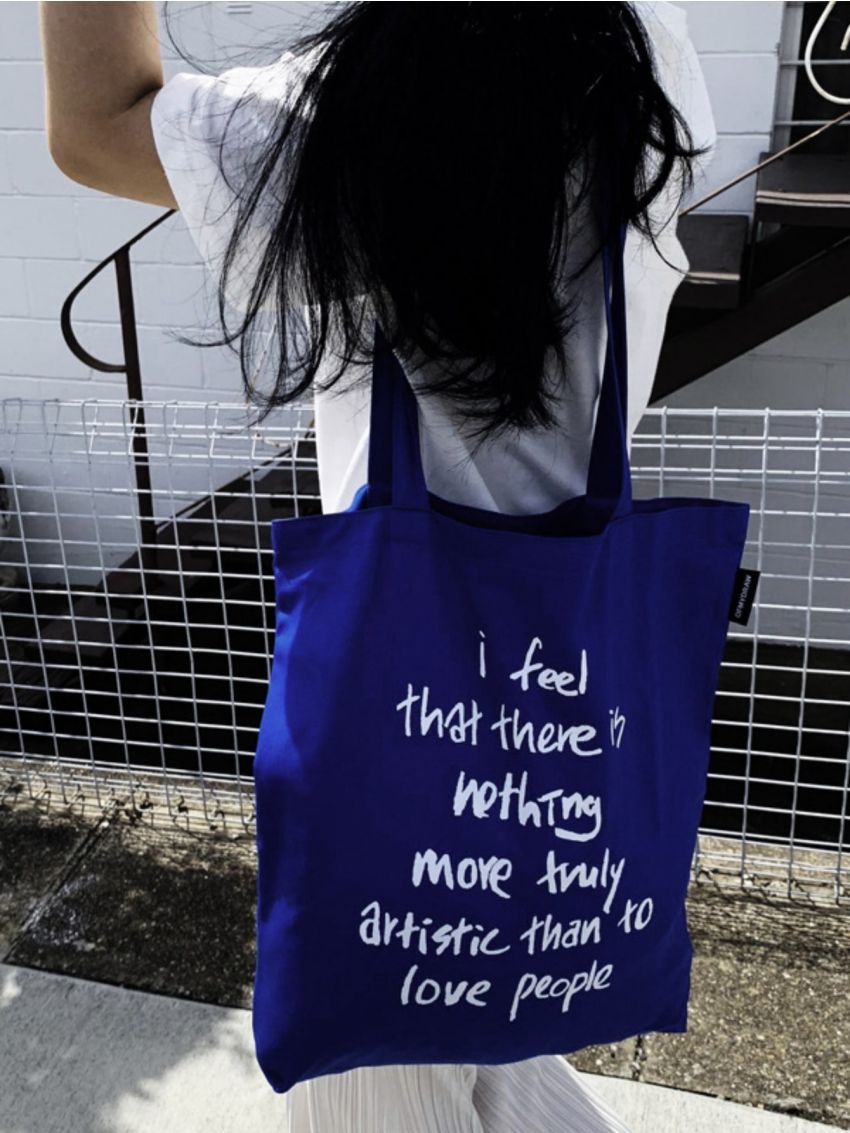 Letter Print Shopper Bag