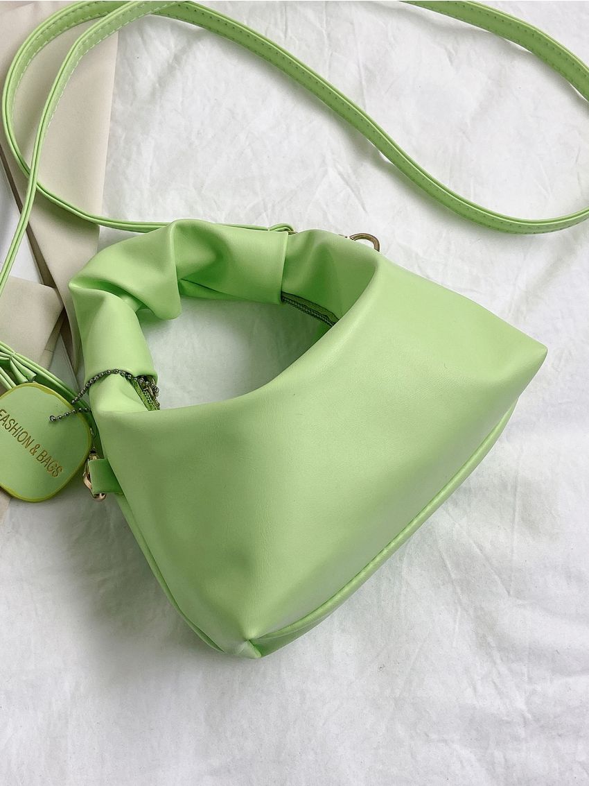 Mini Ruched Detail Hobo Bag With Coin Purse