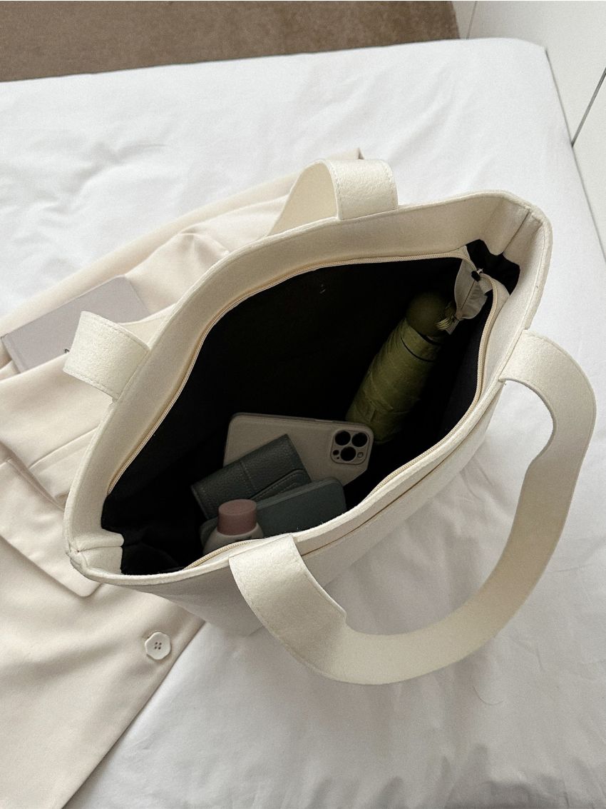 Minimalist Felt Shoulder Tote Bag