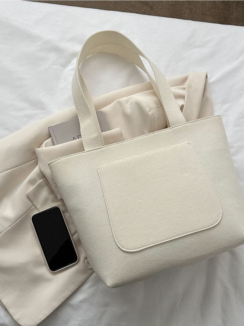 Minimalist Felt Shoulder Tote Bag