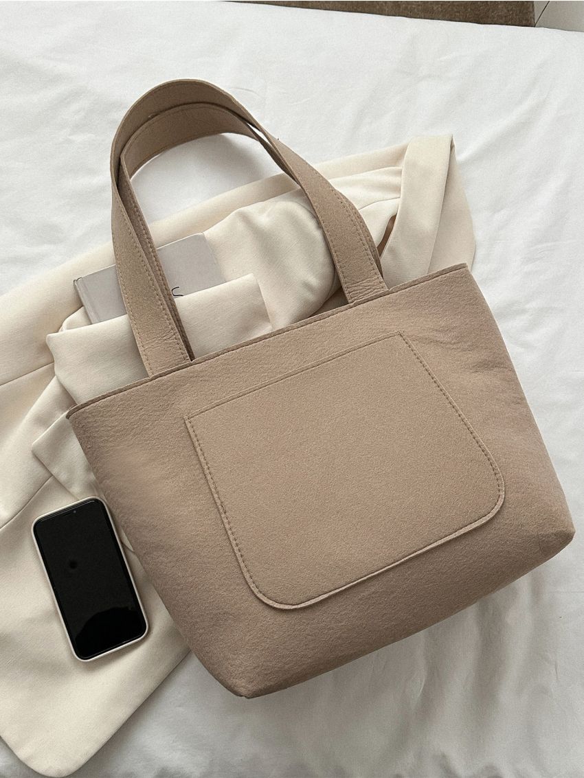 Minimalist Felt Shoulder Tote Bag