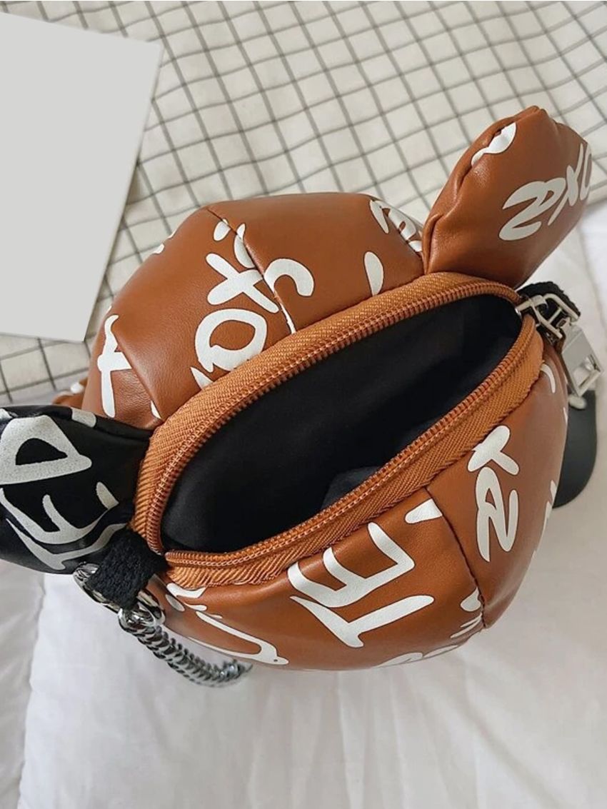 Cartoon Bear Design Chain Novelty Bag