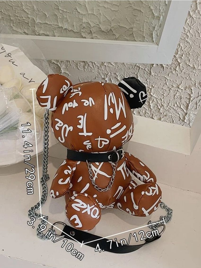 Cartoon Bear Design Chain Novelty Bag