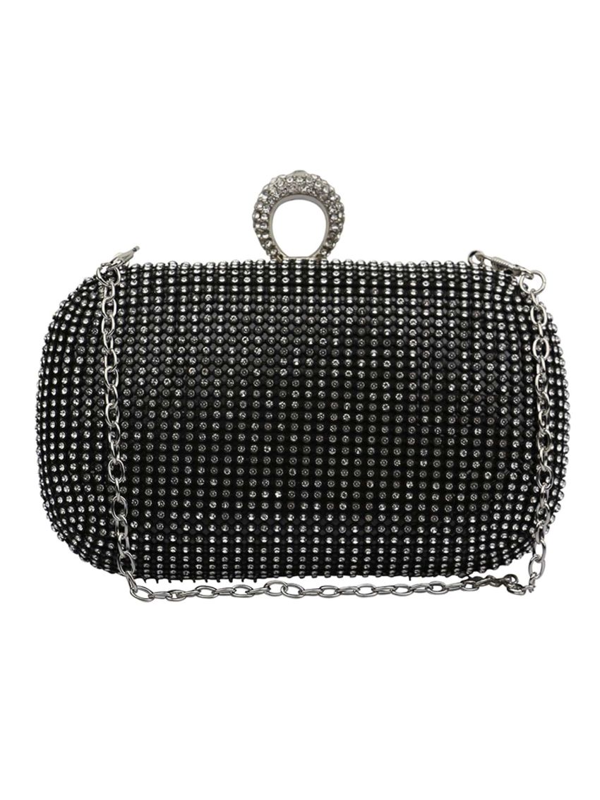 Mini Rhinestone Decor Chain Evening Bag