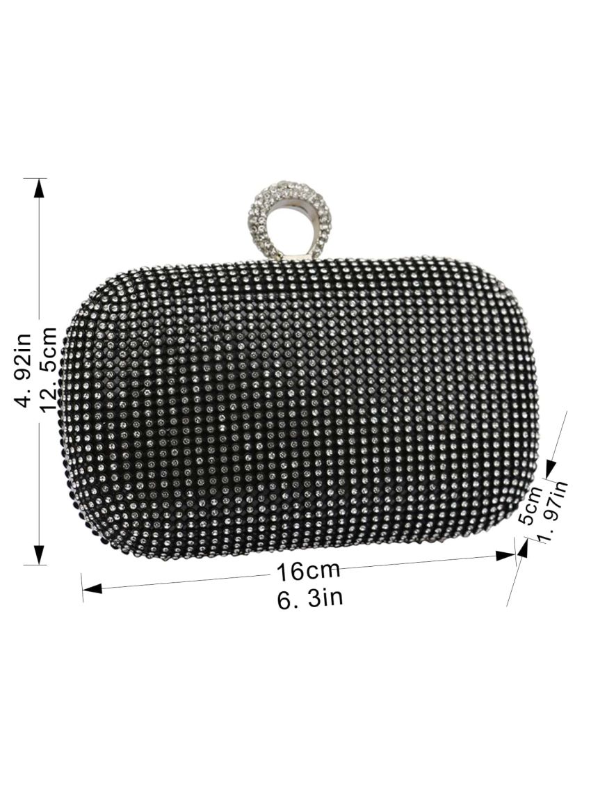 Mini Rhinestone Decor Chain Evening Bag