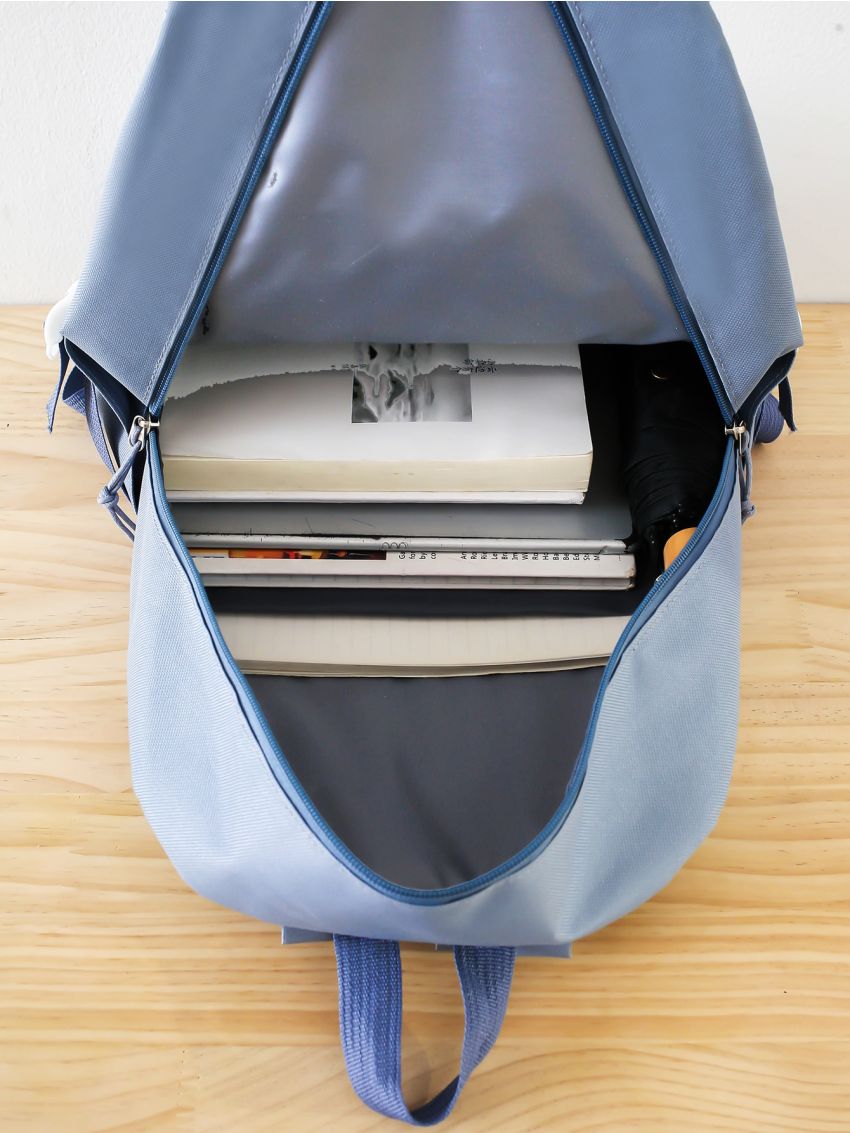 5pcs Colorblock Backpack Set