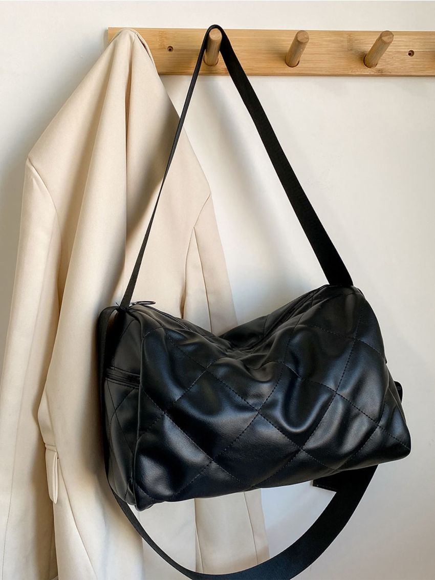 Quilted Detail Hobo Bag