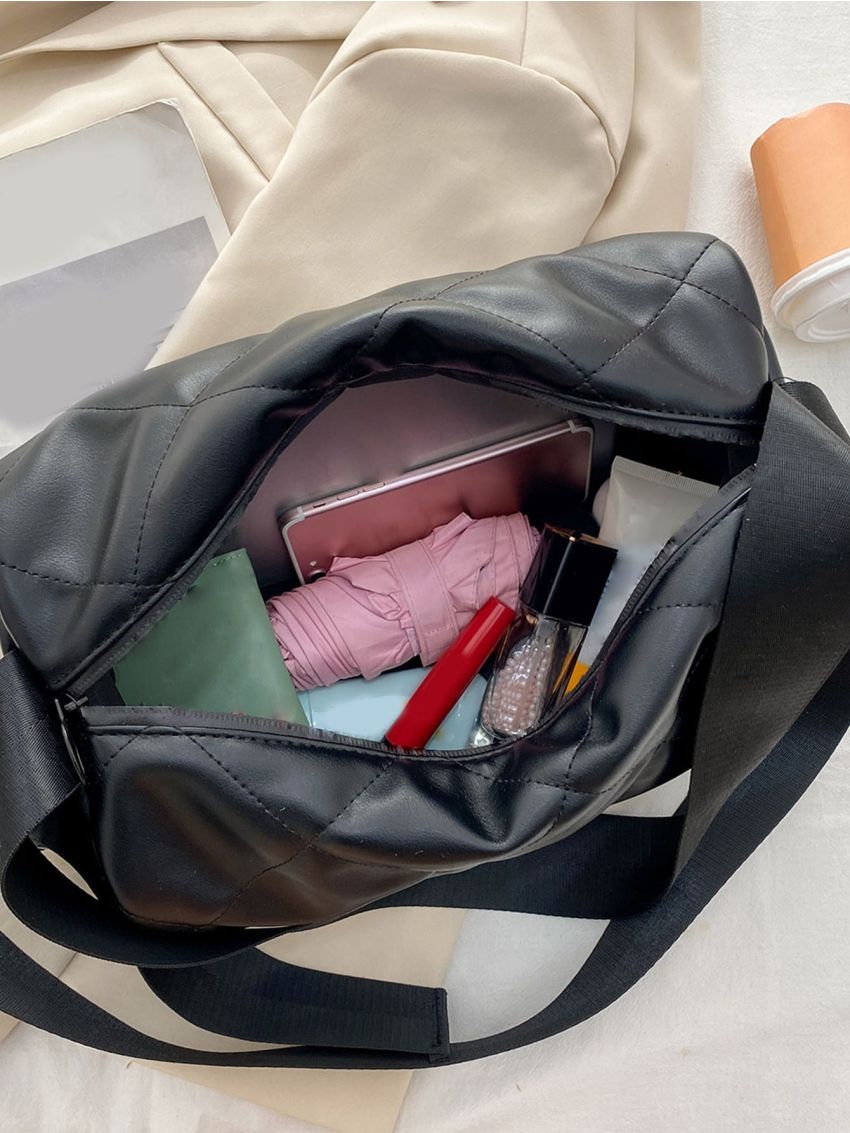 Quilted Detail Hobo Bag