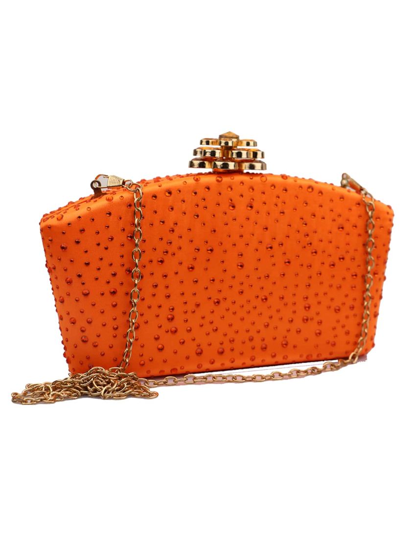 Rhinestone Decor Box Bag