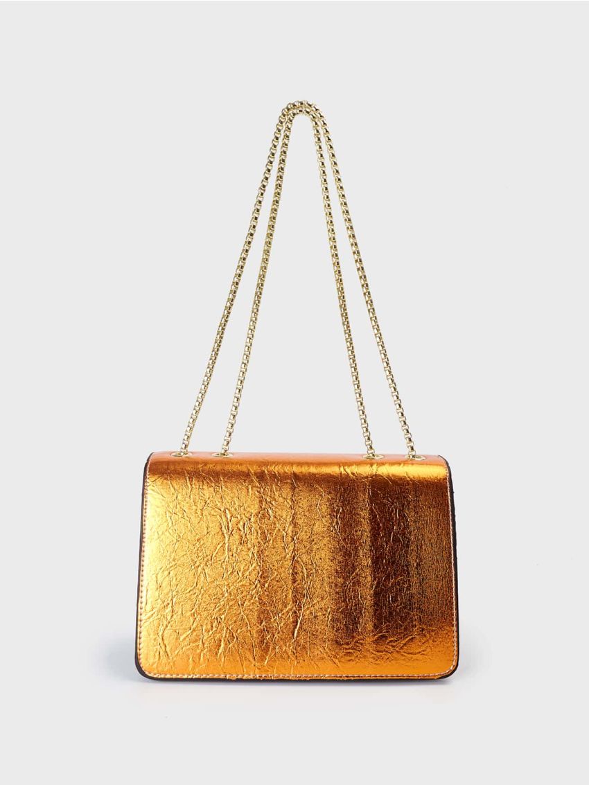 Metallic Chain Square Bag
