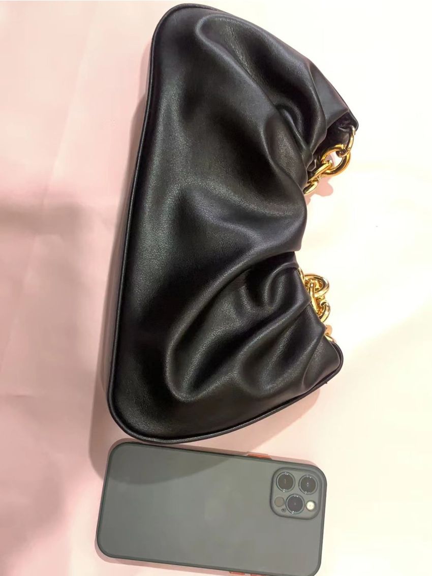 Minimalist Chain Ruched Bag