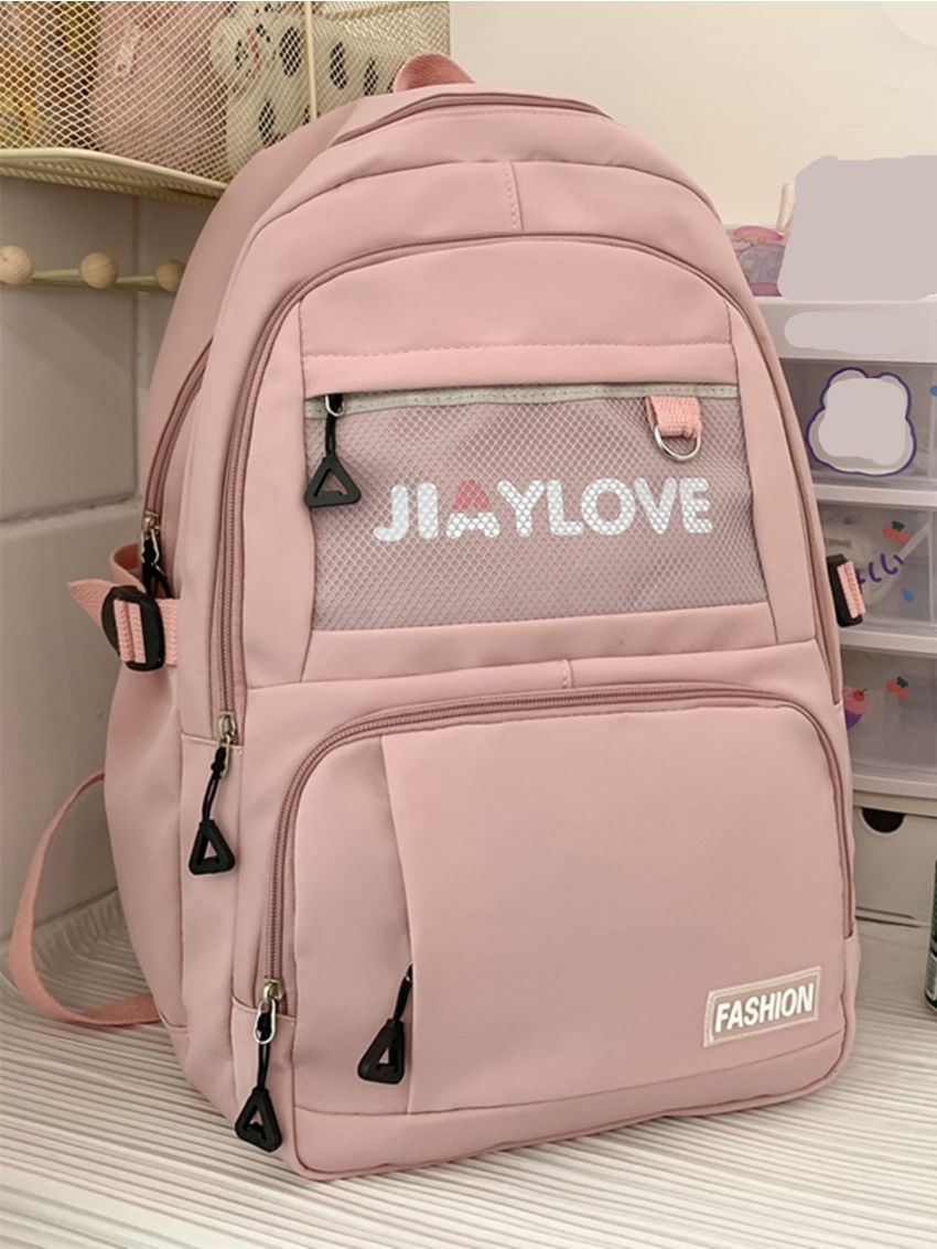 Letter Graphic Functional Backpack