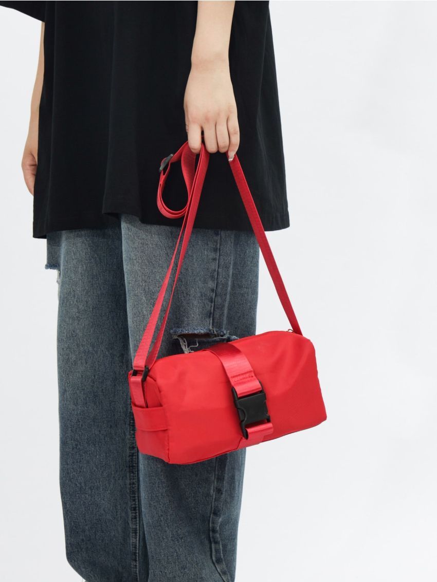 Release Buckle Decor Square Bag