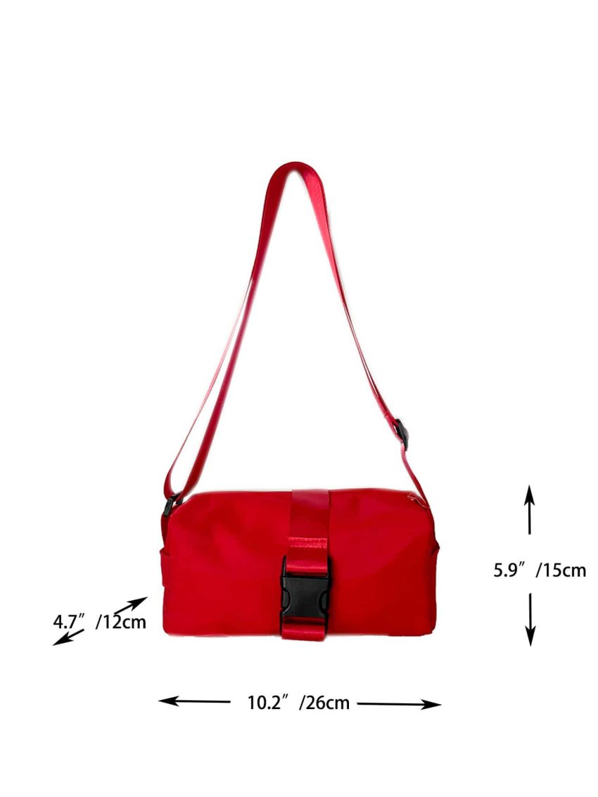 Release Buckle Decor Square Bag