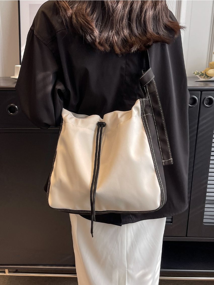 Drawstring Design Hobo Bag