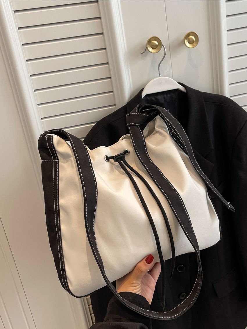 Drawstring Design Hobo Bag