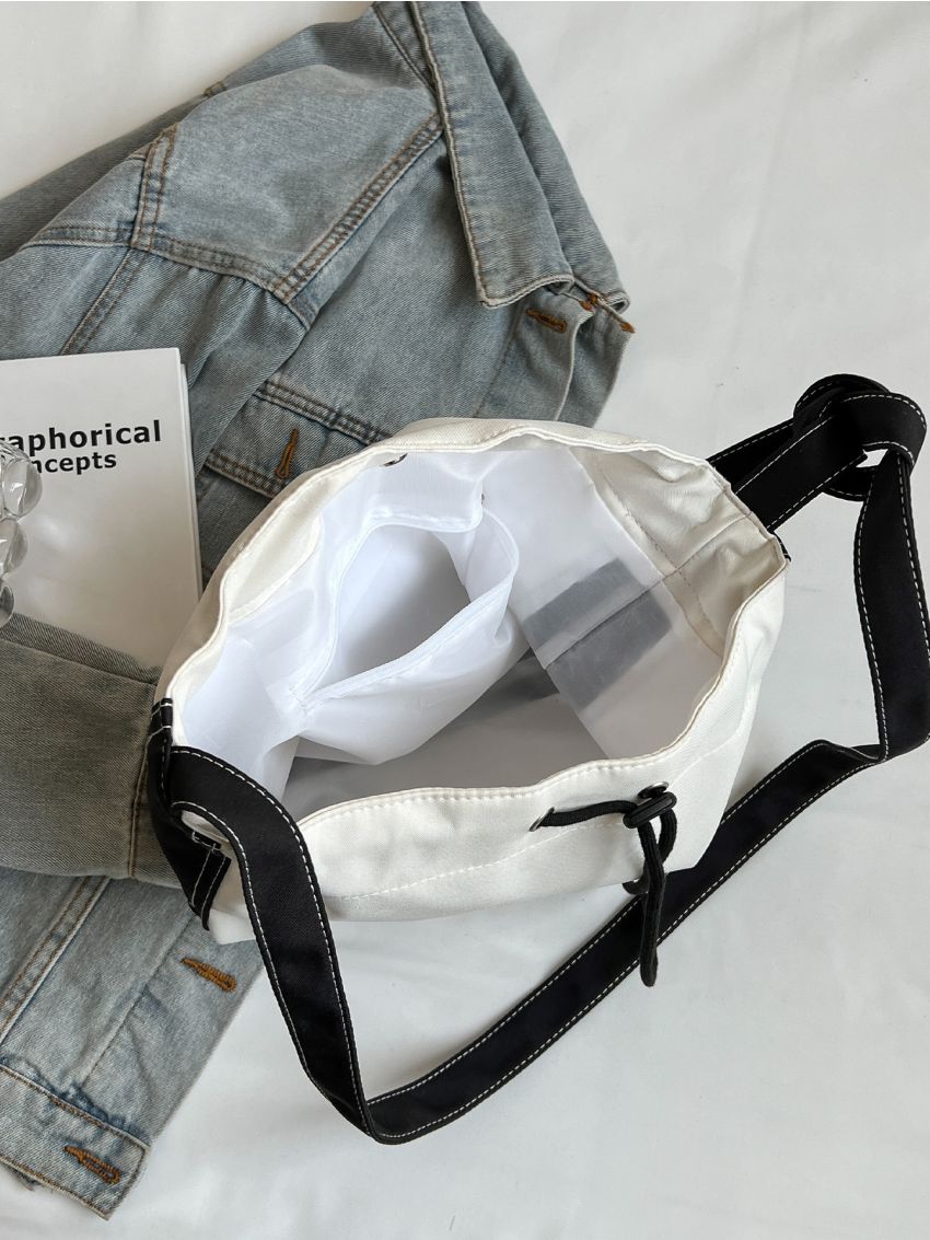 Drawstring Design Hobo Bag