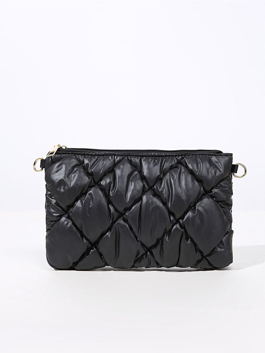 Mini Quilted Pattern Chain Square Bag