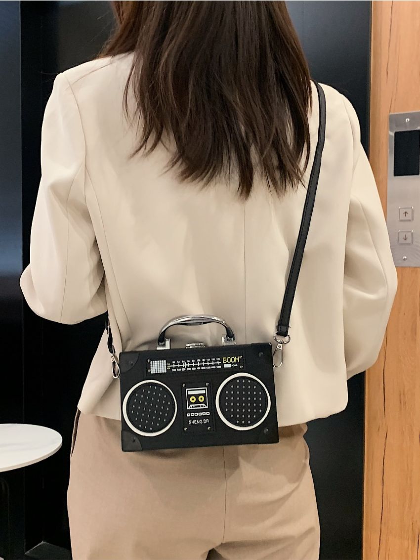 Mini Cartoon Graphic Box Bag, Clear Bag