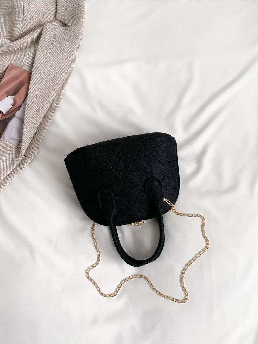 Mini Stitch Detail Chain Dome Bag