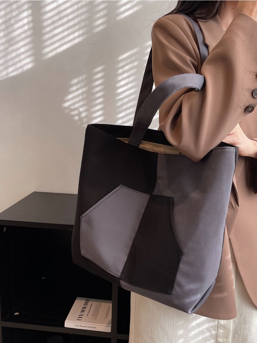 Two Tone Shopper Bag