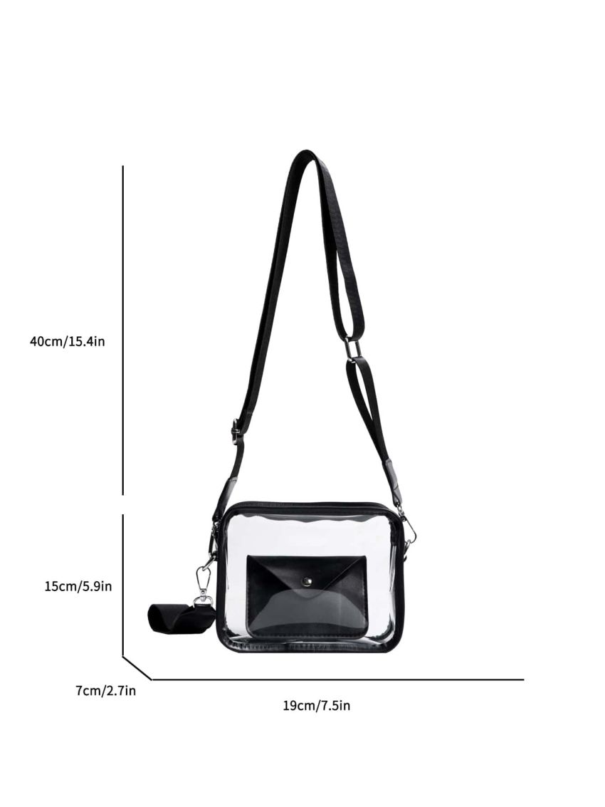 Mini Clear Square Bag With Coin Purse