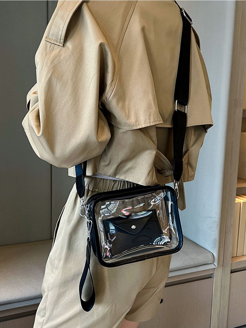 Mini Clear Square Bag With Coin Purse