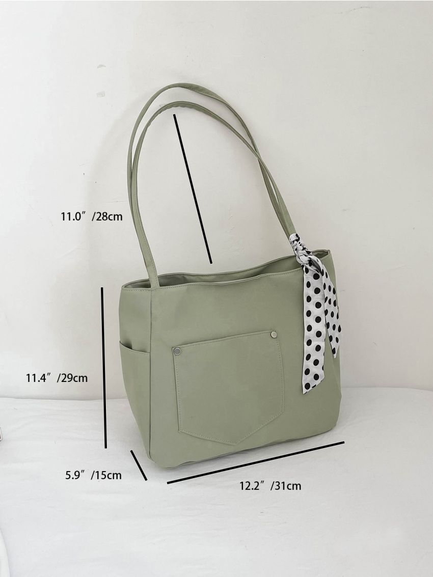 Polka Dot Twilly Scarf Decor Shopper Bag